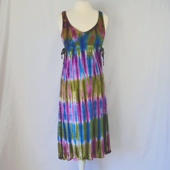 Lucky Brand Maxi Tank Style Swim Cover Up Tie Dye Size Small - Picture 2 of 10